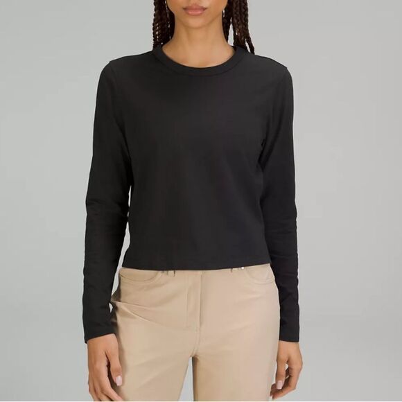 Lululemon Classic-Fit Cotton-Blend Long-Sleeve Shirt Black
size 10 - Picture 1 of 9